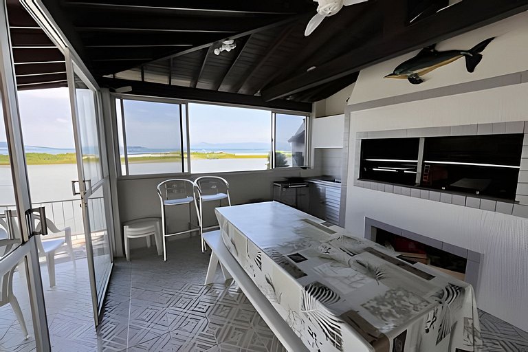 Linda vista praia/ churrasqueira