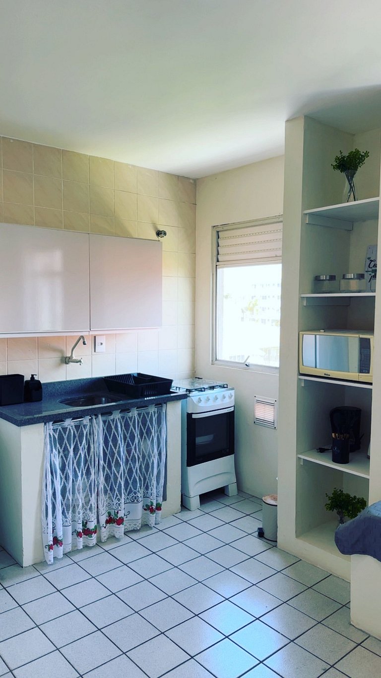 104 Condomínio próximo mar, balcón e Parrilla