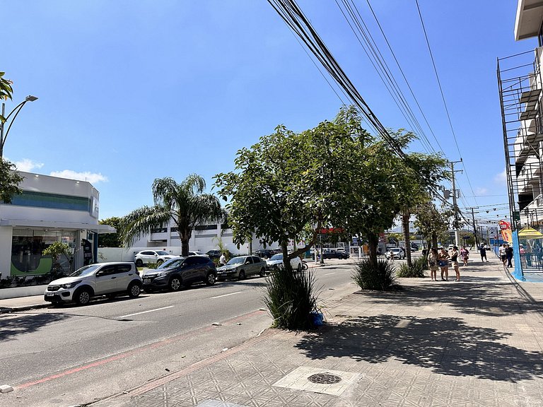 Condomínio próximo mar, balcón e Parrilla